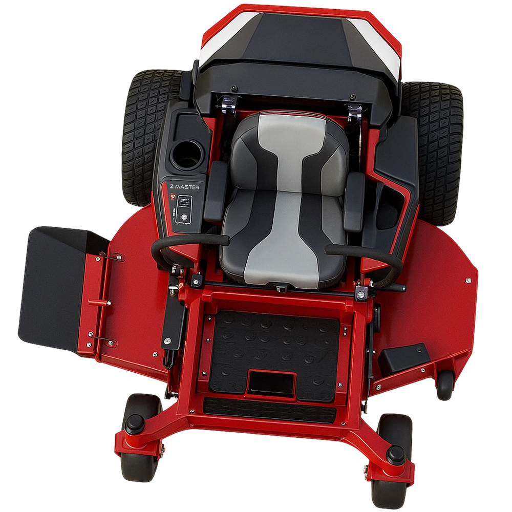 Toro Z Master Aufsitzrasenmäher aus der Vogelperspektive