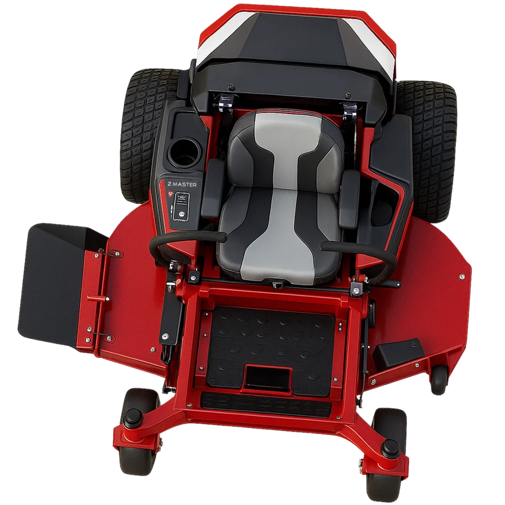 Toro Z Master Aufsitzrasenmäher aus der Vogelperspektive