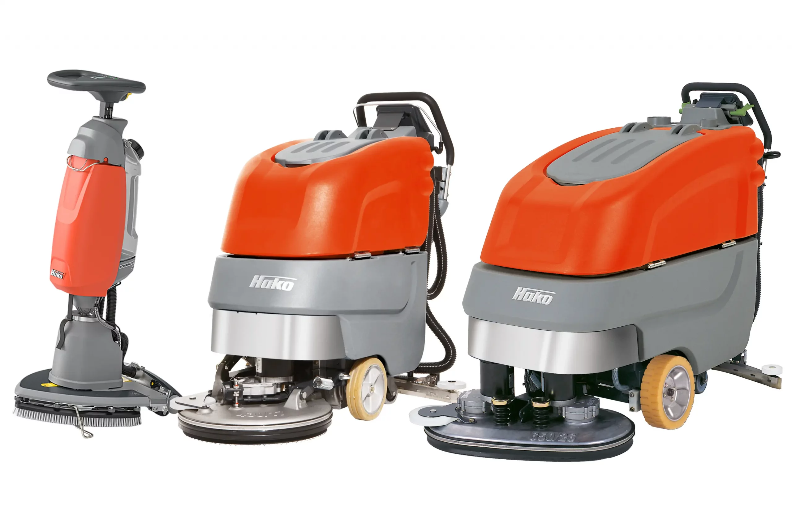 Aufreihung Hako Scrubmaster B5 B45 B70 Walk behind Scheuersaugmaschinen