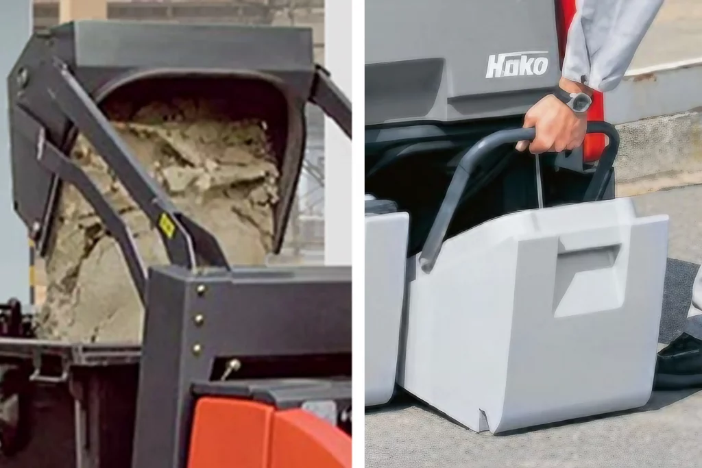 Sweepmaster Komfortable Entleerung