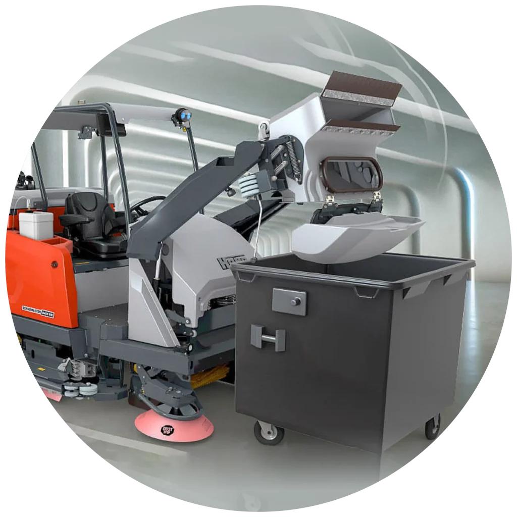 hochentleerung der hako scrubmaster b400 rh